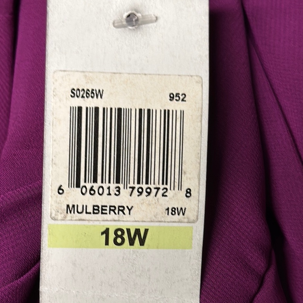 Suzi Chin for Maggy Boutique Purple Drape Front Dress Size. 18W - Picture 9 of 10